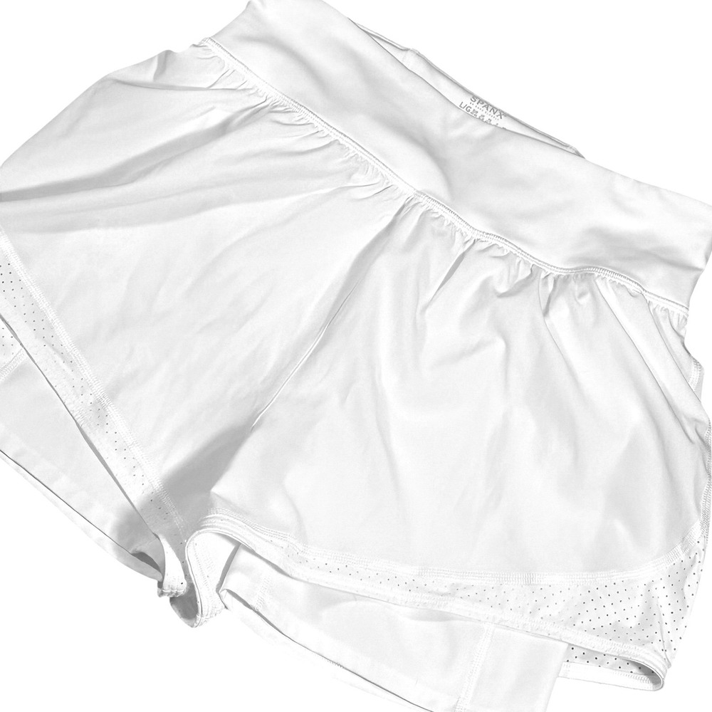 Spanx Shorts Women's Large White Get Moving Booty Boost Athletic Golf Tennis